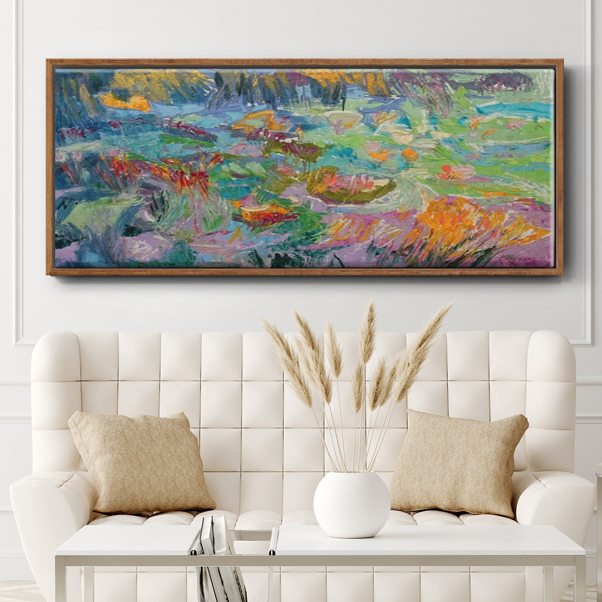 Morning Prayer - Floater Framed Canvas Print