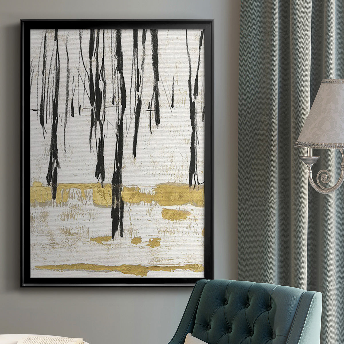 Gilded Winter II - Modern Framed Canvas Print