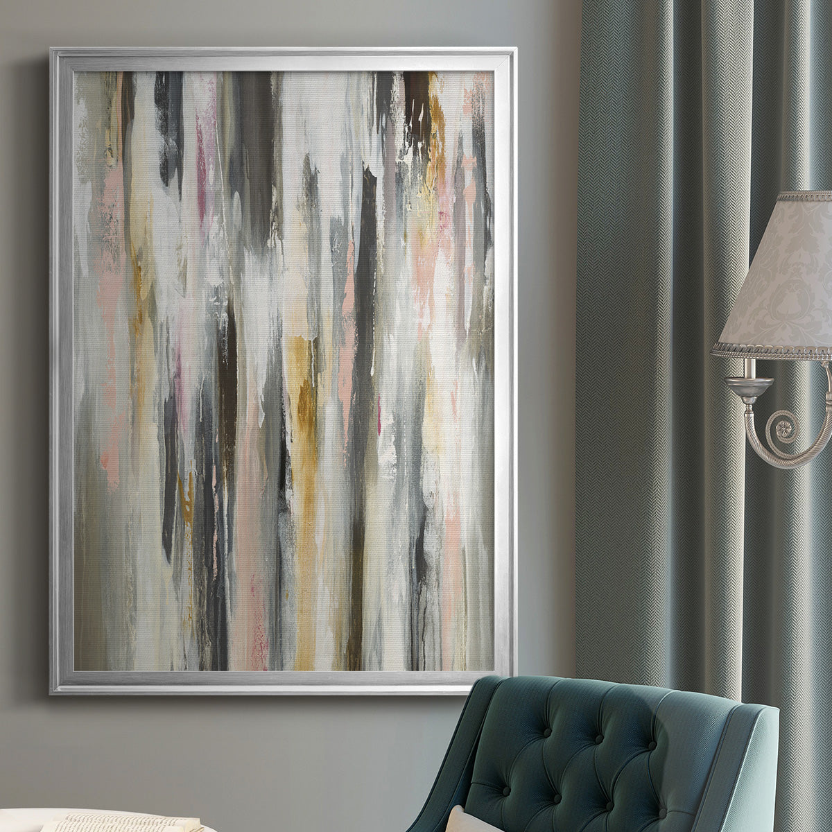 Color Ripple II - Modern Framed Canvas Print