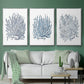 Summer Herb Garden Sketches I - Framed Premium Gallery Wrapped Canvas L Frame 3 Piece Set - Ready to Hang