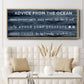 Navy Ocean - Floater Framed Canvas Print