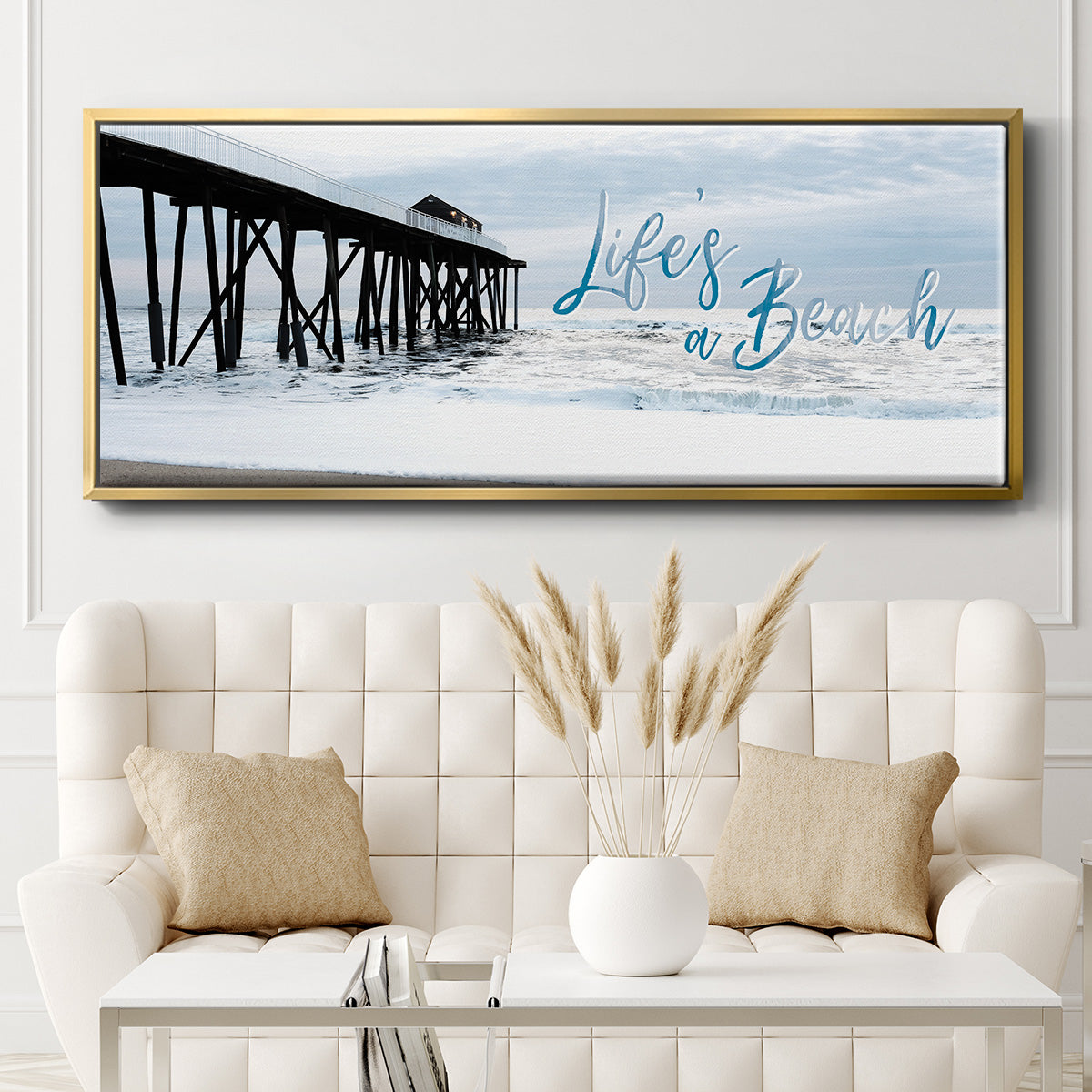 Life's a Beach - Floater Framed Canvas Print