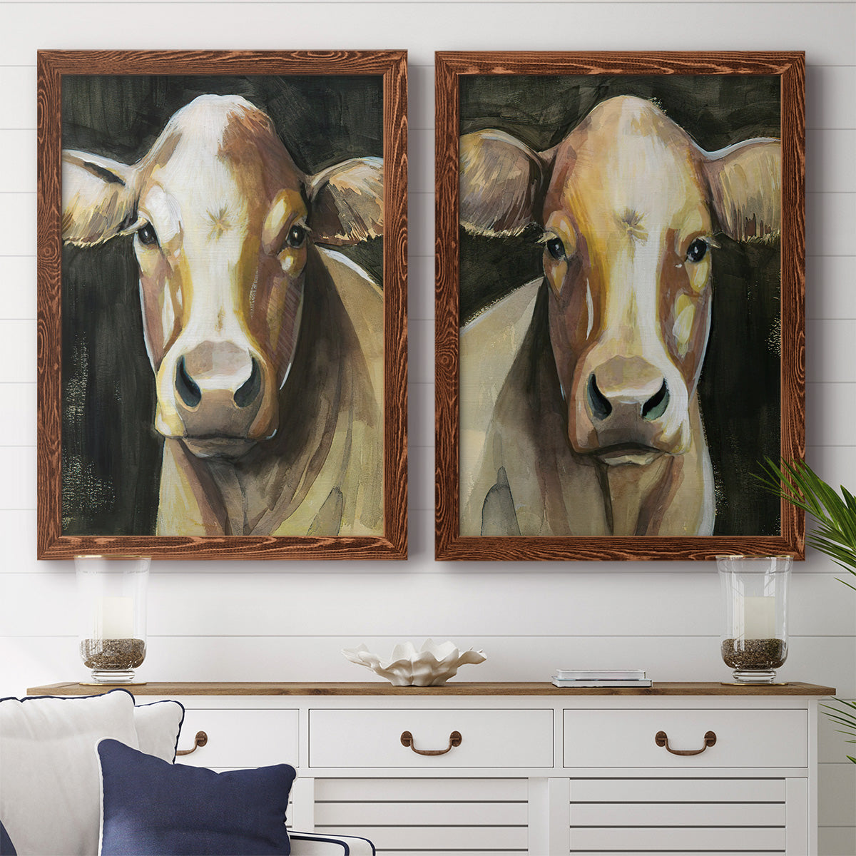 Sweet Eyes I - Premium Framed Canvas 2 Piece Set - Ready to Hang