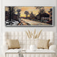 Road at Louveciennes, Melting Snow, Sunset, 1870 - Floater Framed Canvas Print