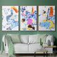 Evidence I - Framed Premium Gallery Wrapped Canvas L Frame 3 Piece Set - Ready to Hang