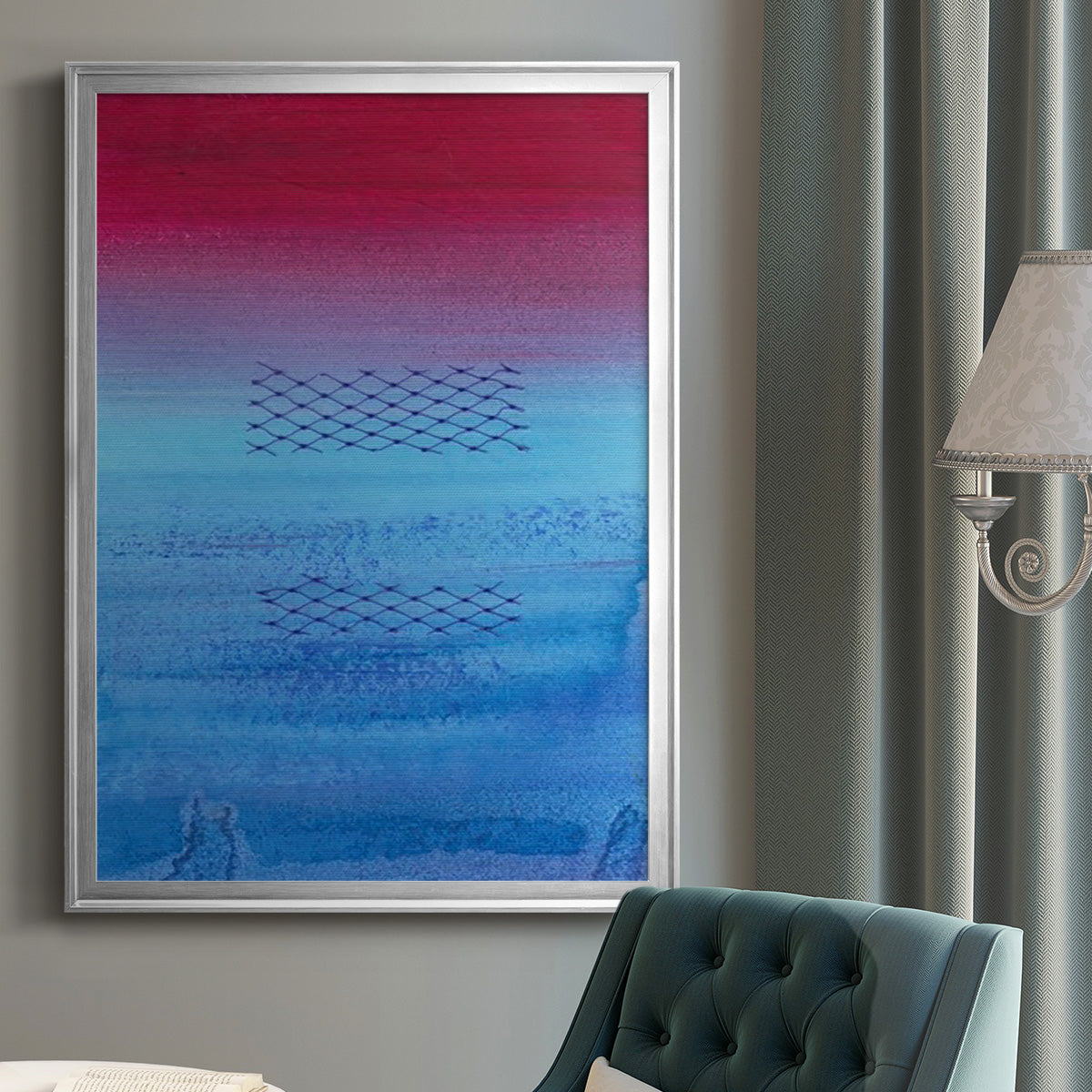 Gently Oppose II - Modern Framed Canvas Print