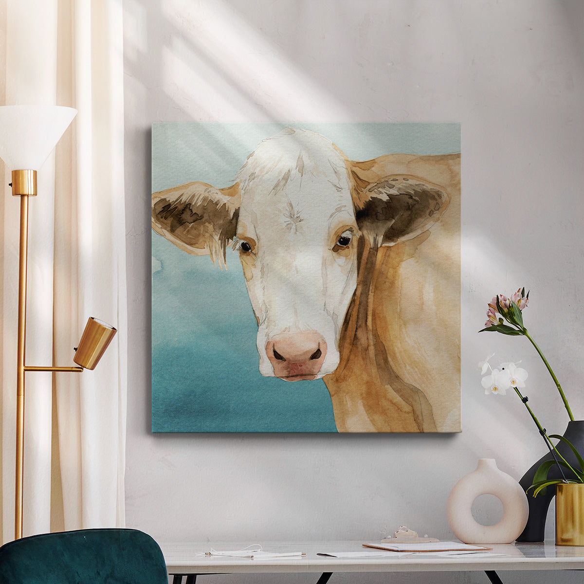 Hereford Stare II-Premium Gallery Wrapped Canvas - Ready to Hang