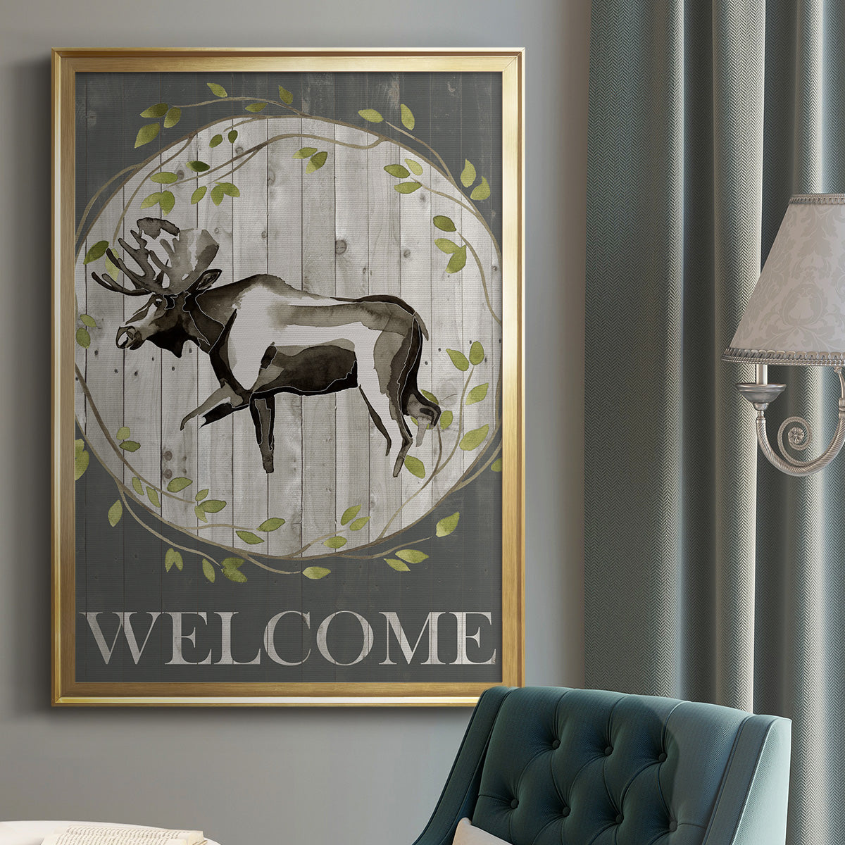 Woodland Welcome IV - Modern Framed Canvas Print