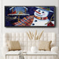 Snow Friends - Floater Framed Canvas Print