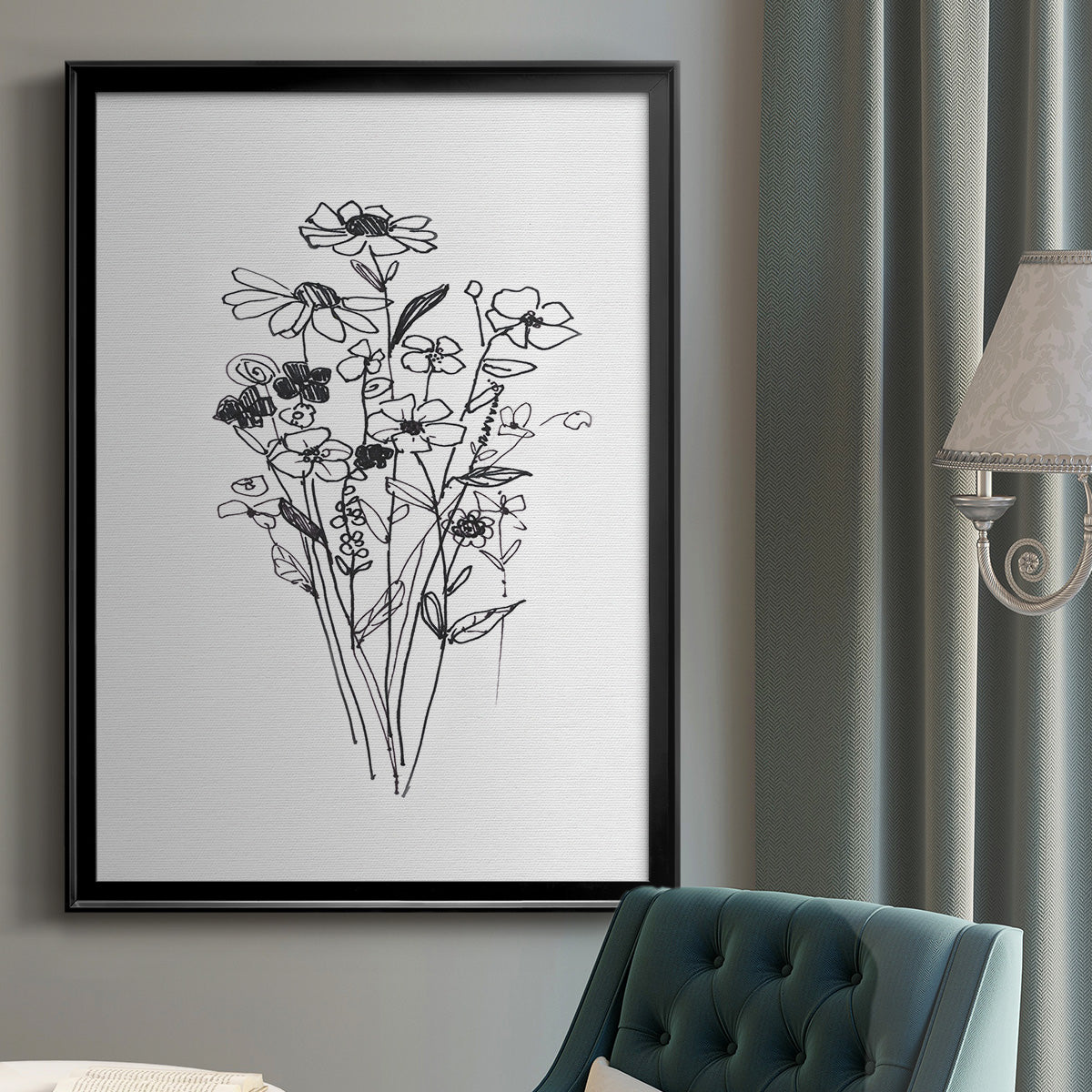 Farmhouse Plants II - Modern Framed Canvas Print