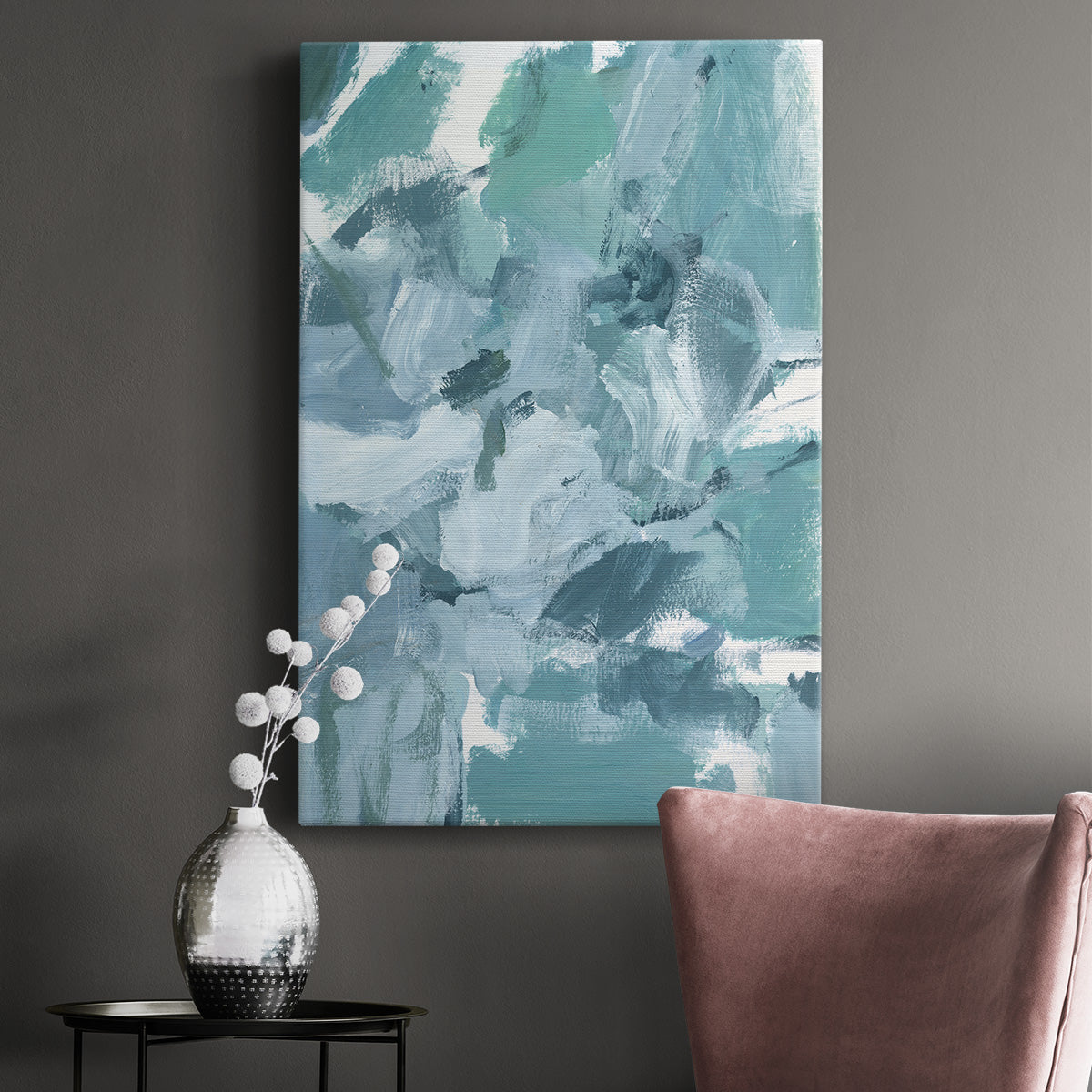 Soft Teal II Premium Gallery Wrapped Canvas - Ready to Hang