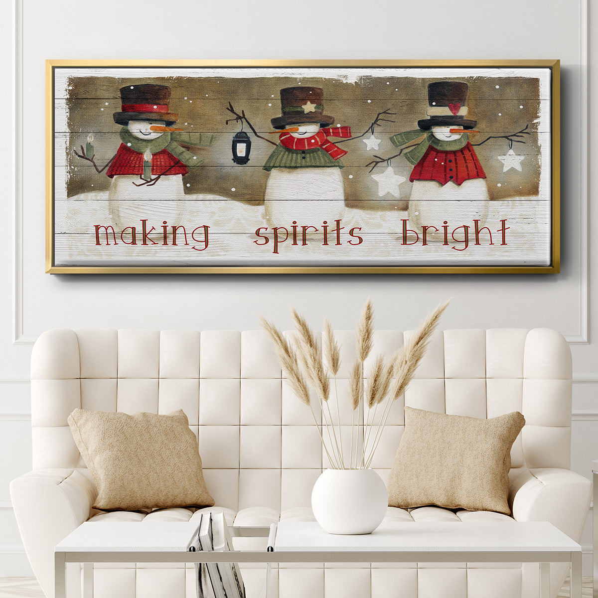 Making Spirits Bright - Floater Framed Canvas Print