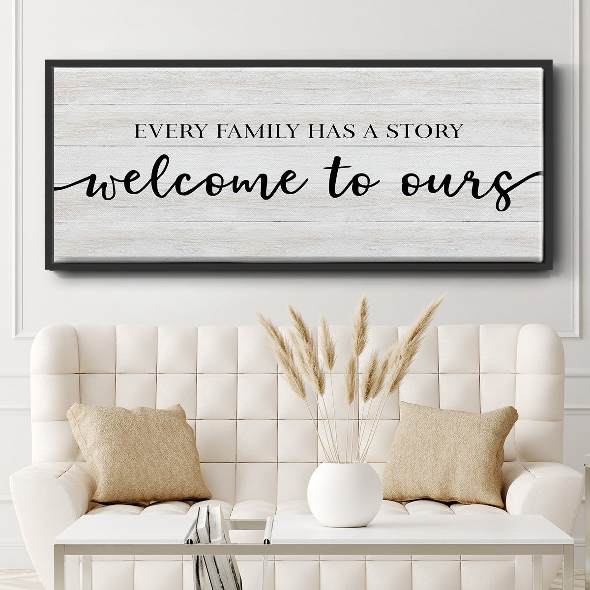 Family Story - Floater Framed Canvas Print