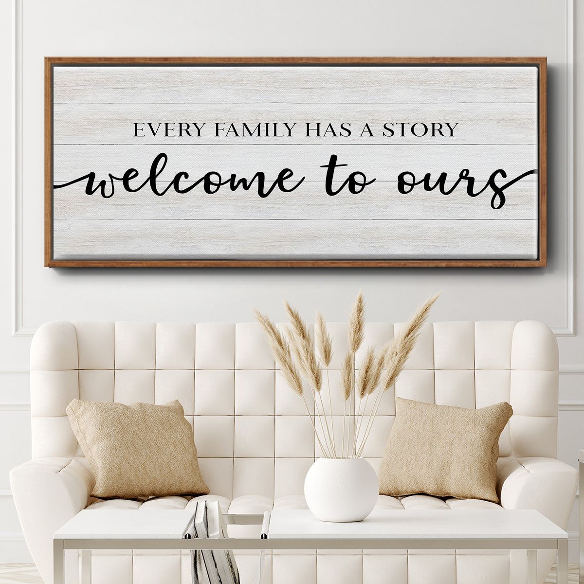 Family Story - Floater Framed Canvas Print