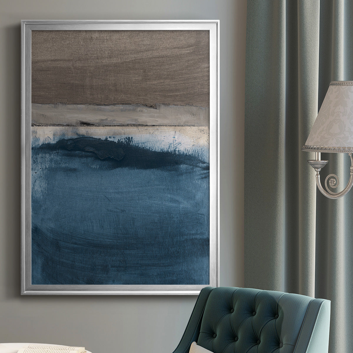 Midnight Sky - Modern Framed Canvas Print