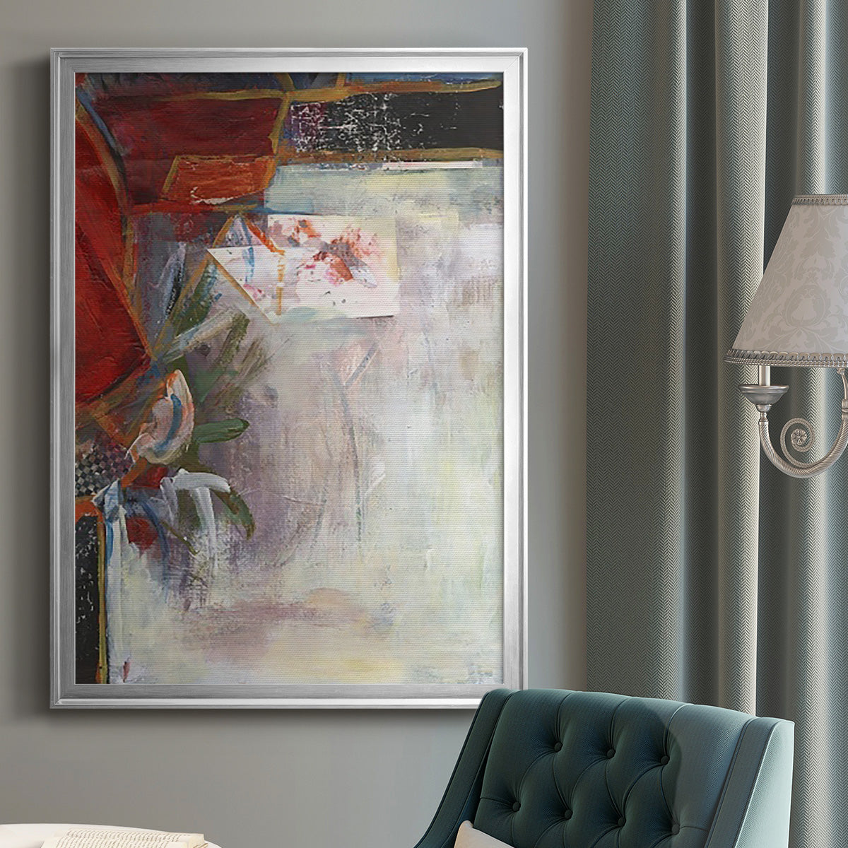 City Life III - Modern Framed Canvas Print