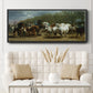 The Horse Fair - Floater Framed Canvas Print
