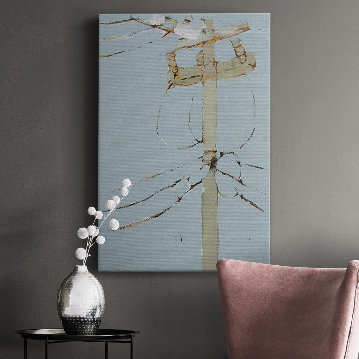 Wires V Premium Gallery Wrapped Canvas - Ready to Hang