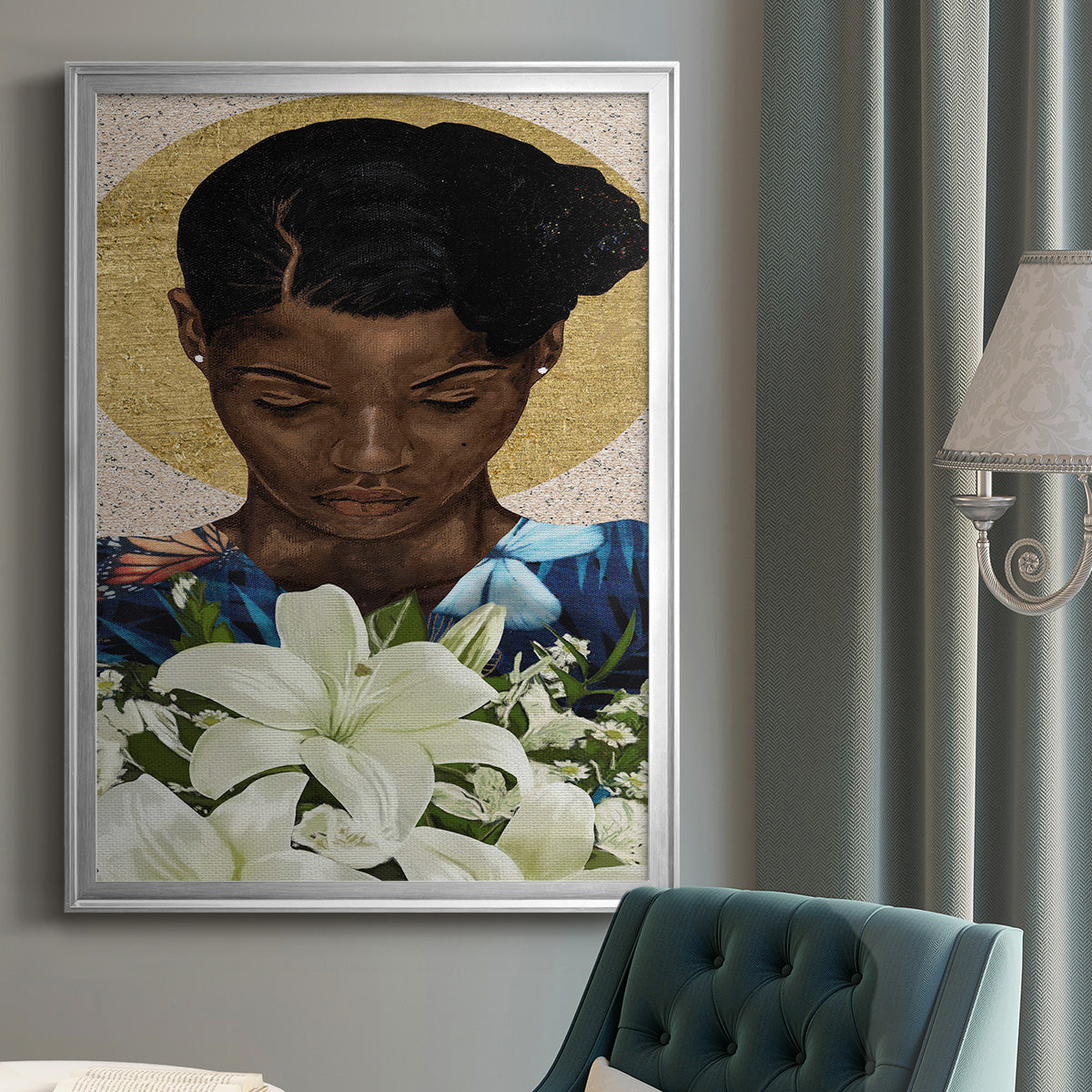 Meditation II - Modern Framed Canvas Print