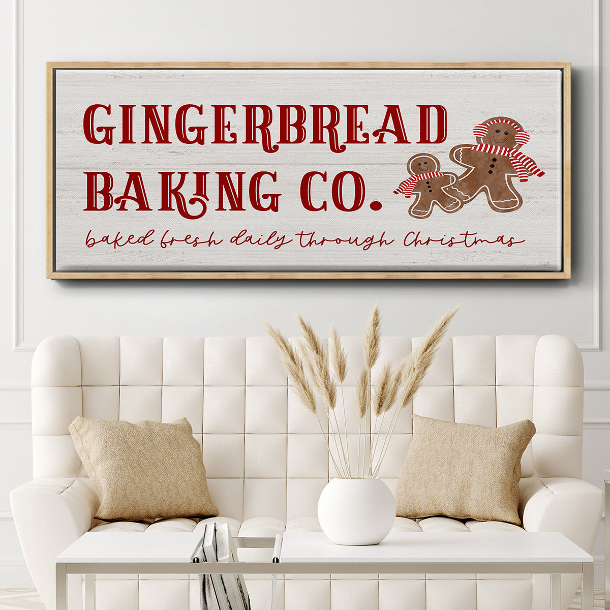 Gingerbread Baking Co - Floater Framed Canvas Print
