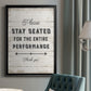 Please Stay Seated - Modern Framed Canvas Print