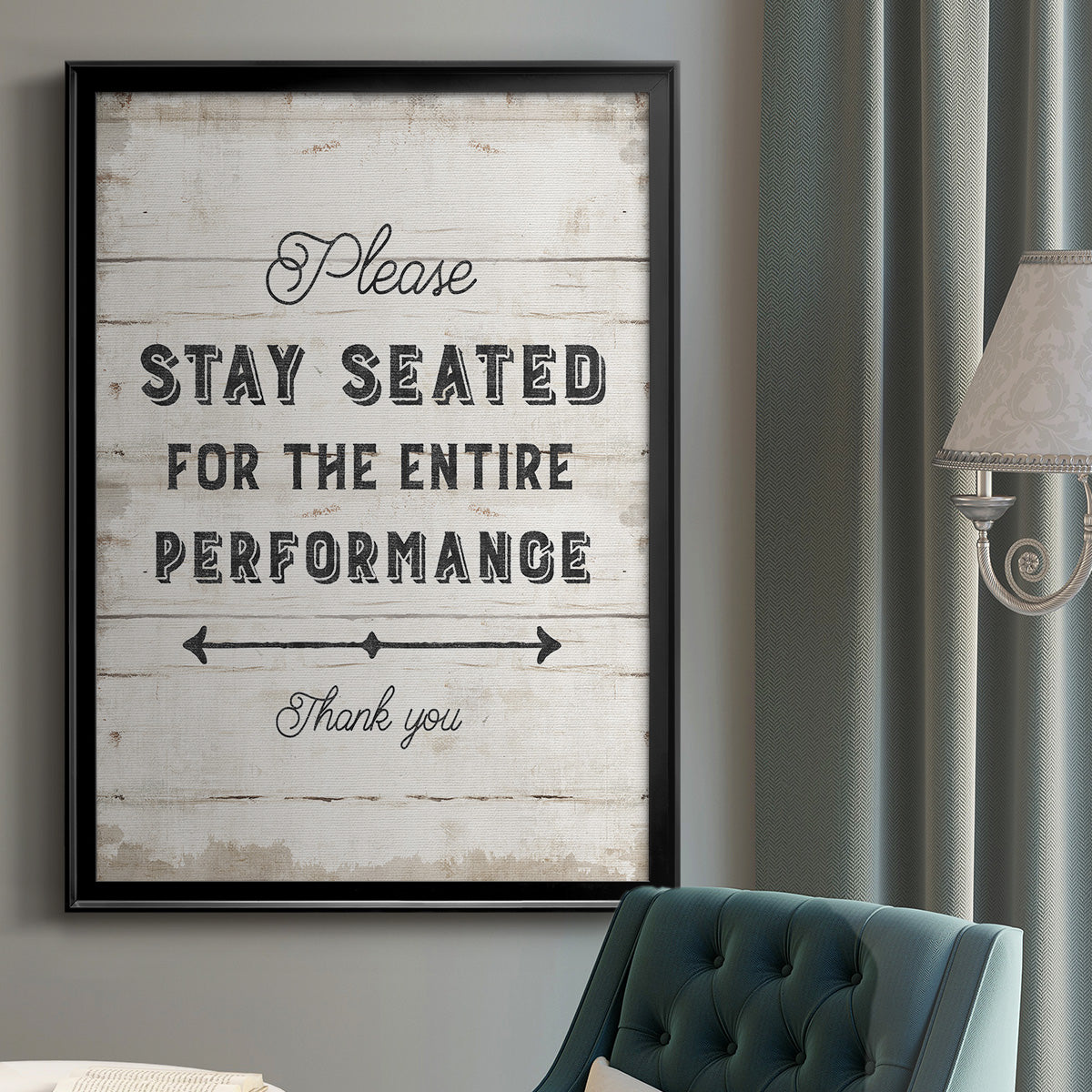 Please Stay Seated - Modern Framed Canvas Print