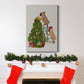 Christmas French Bulldog Tree Ladder - Gallery Wrapped Canvas