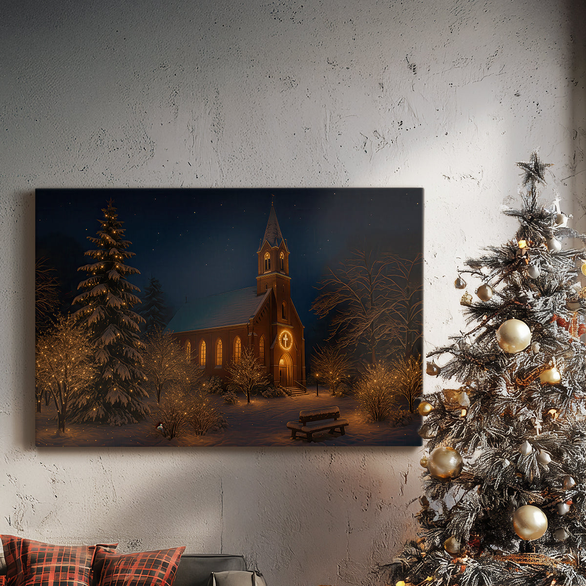 Pale Winter Dawn Parish - Canvas Art Print
