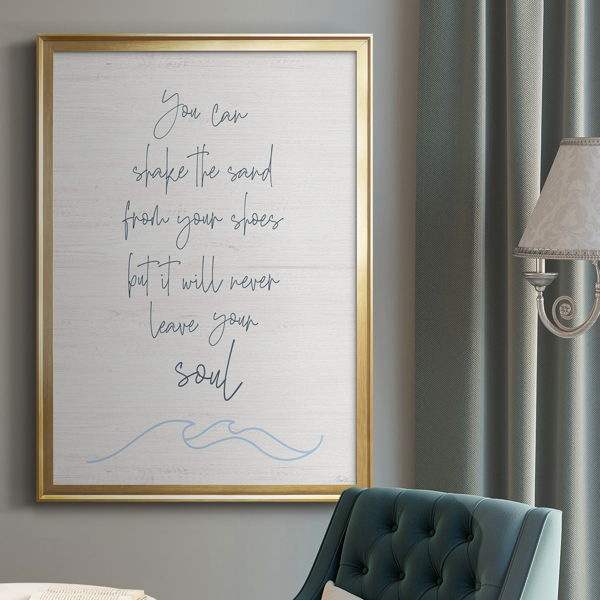 Shake the Sand - Modern Framed Canvas Print