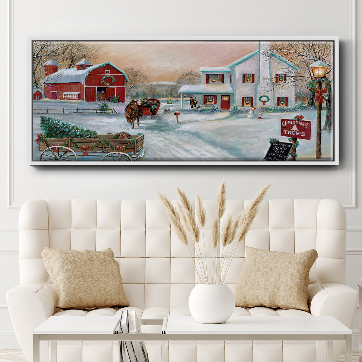 Christmas Tree Farm - Floater Framed Canvas Print