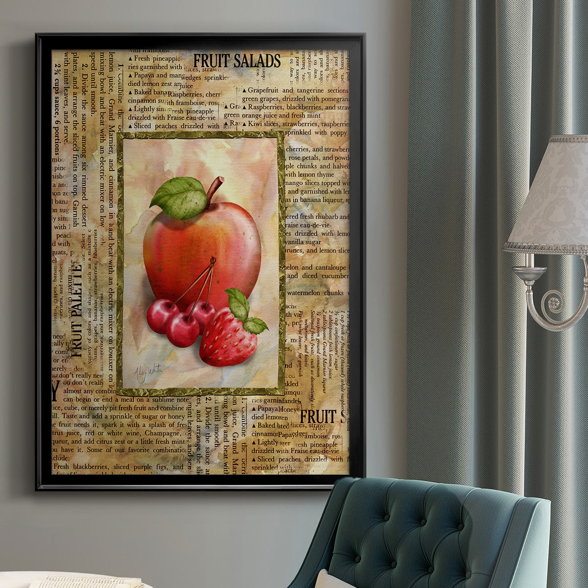 Mixed Fruit I - Modern Framed Canvas Print