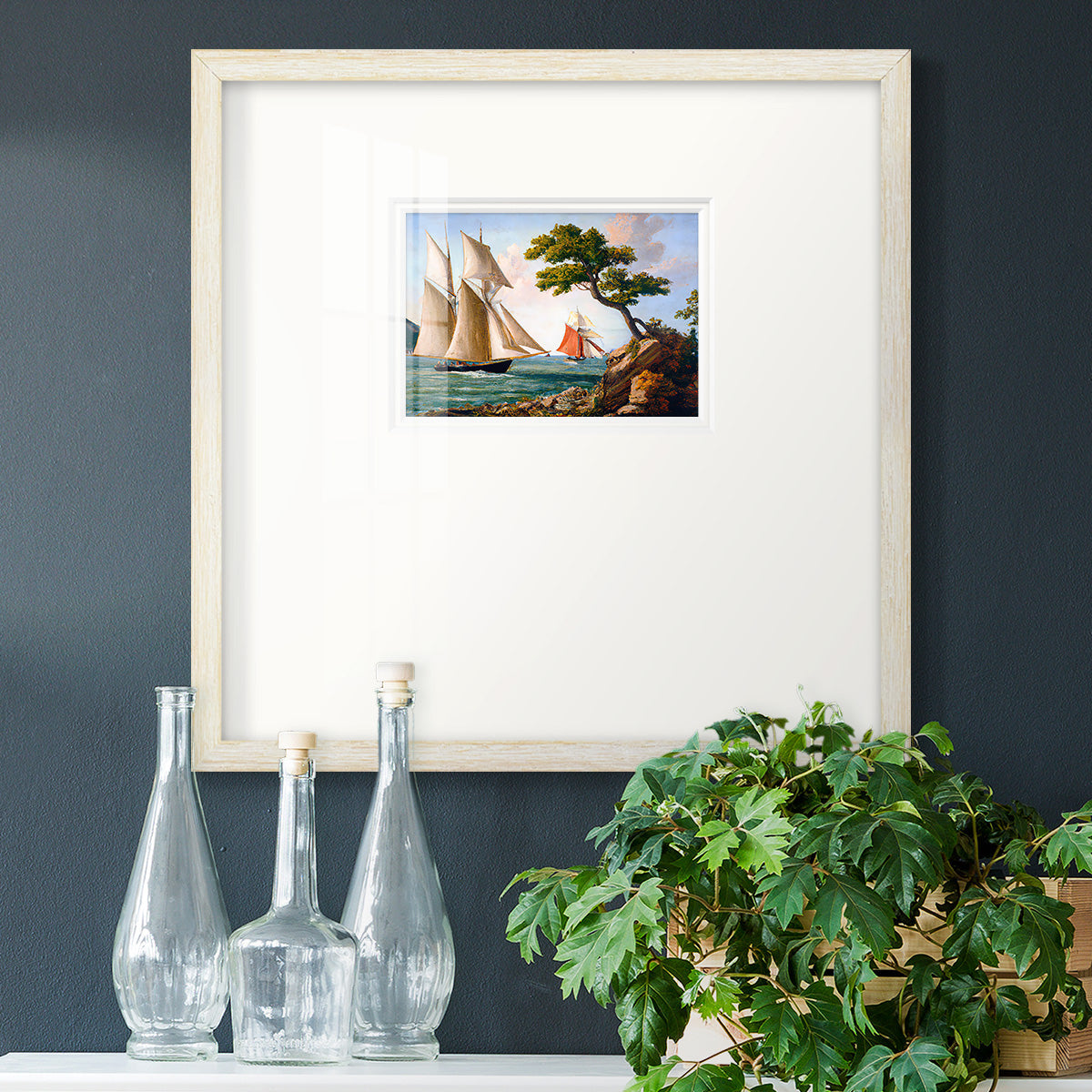 Sailing Premium Framed Print Double Matboard