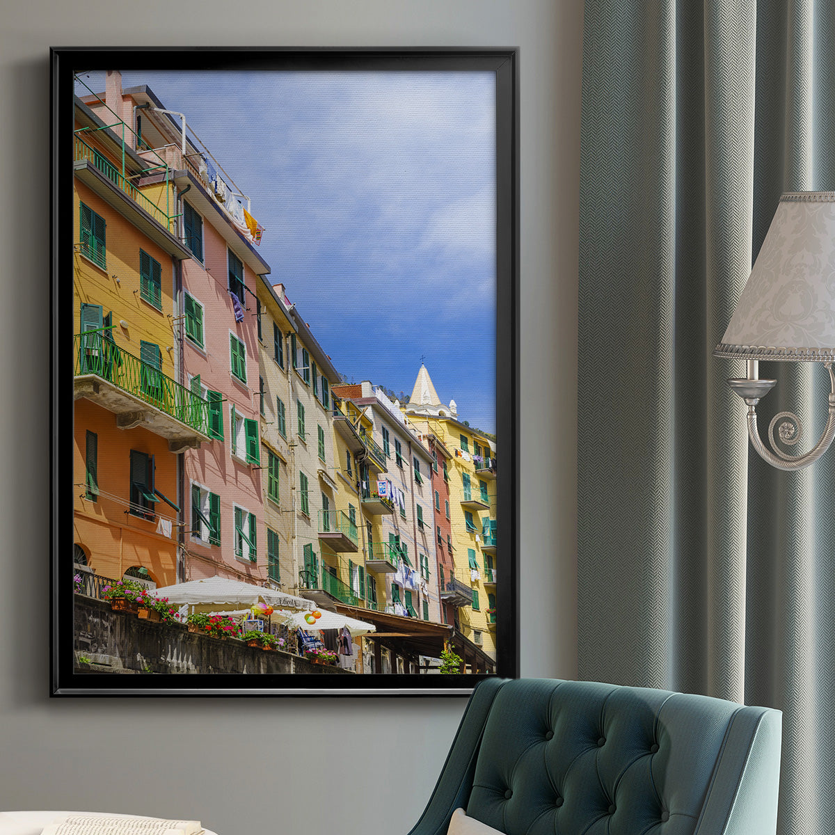 Cinque Terre - Modern Framed Canvas Print