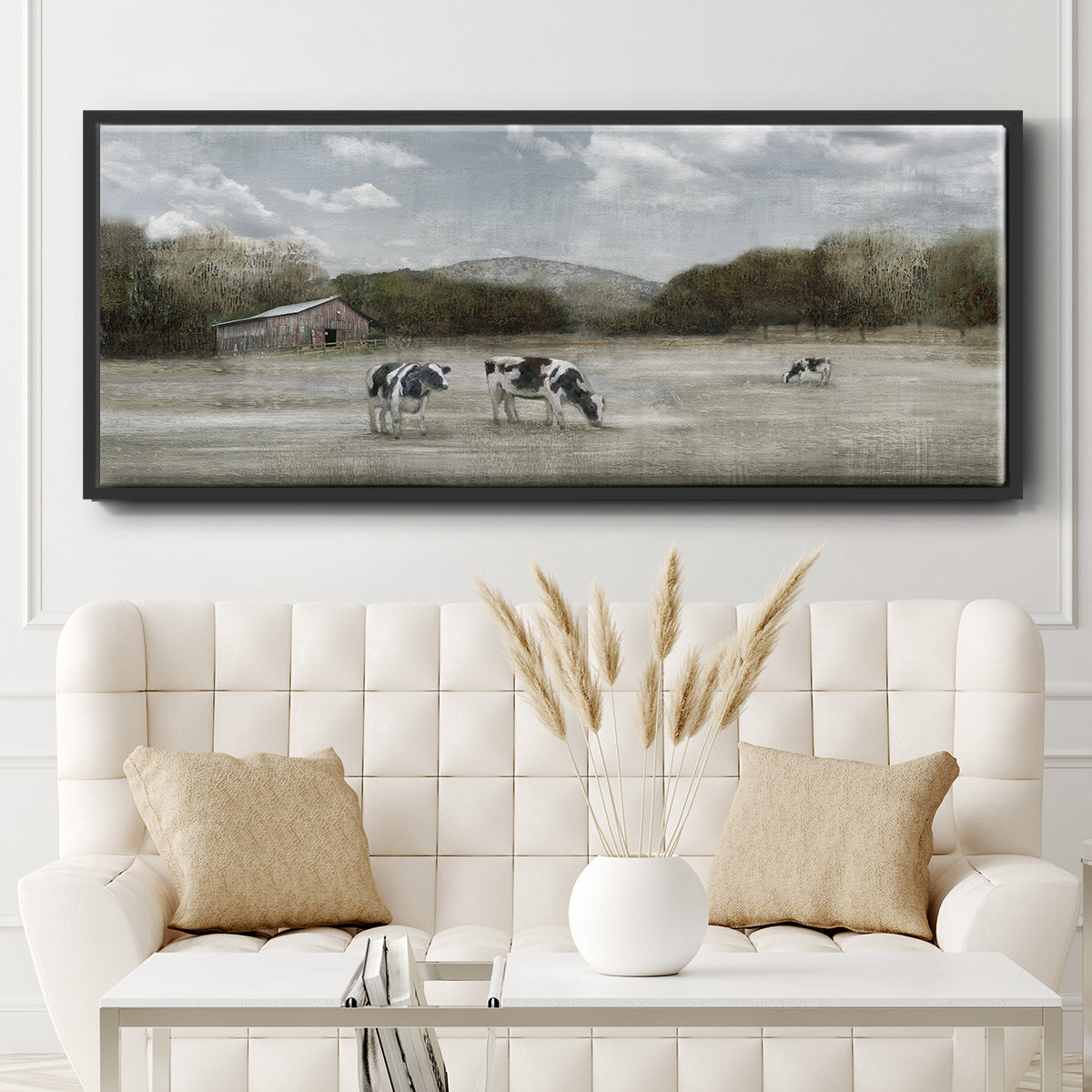 Country Satisfaction - Floater Framed Canvas Print