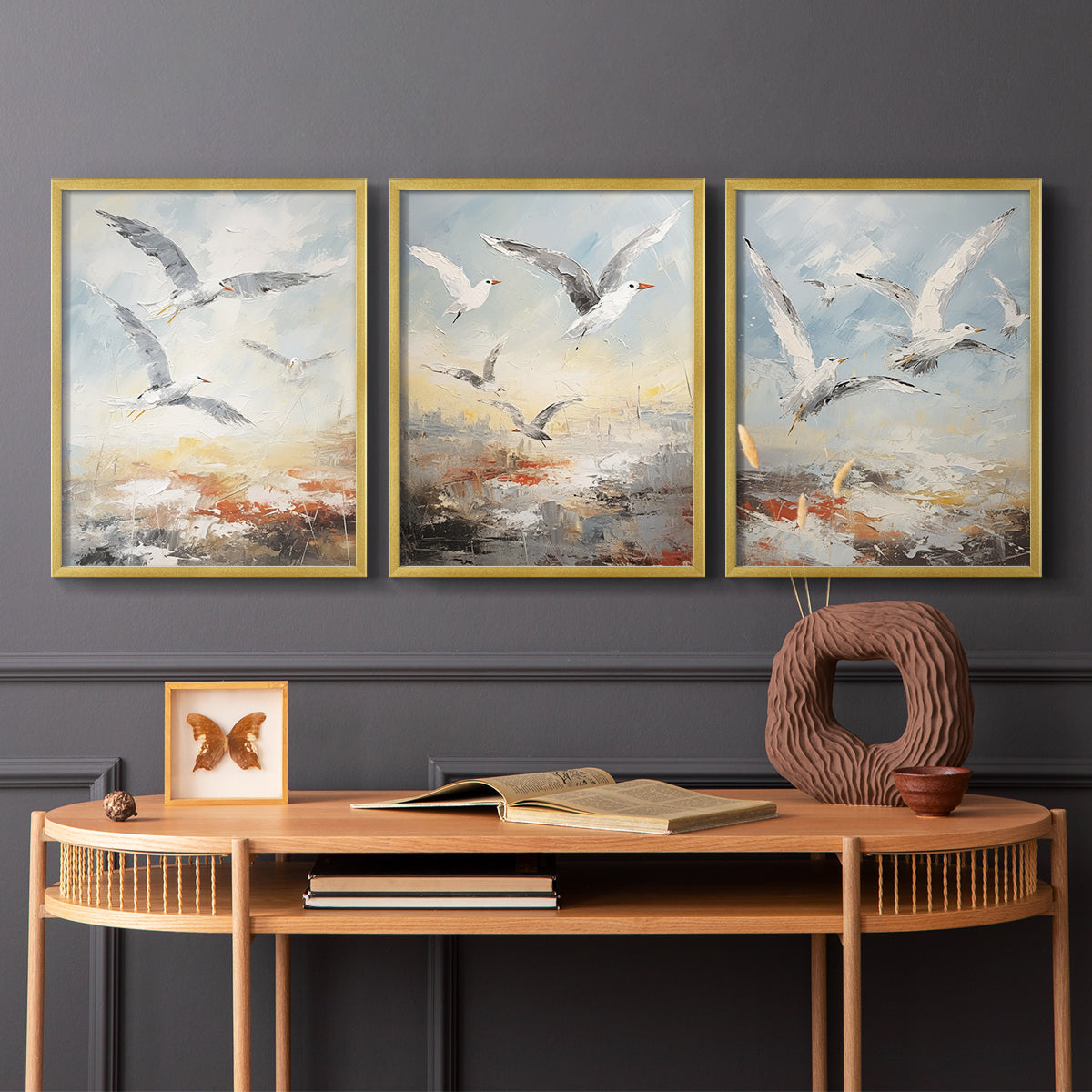 Sea and Shore Series CII - Restickable Framed Art Set