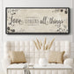 Love Conquers - Floater Framed Canvas Print