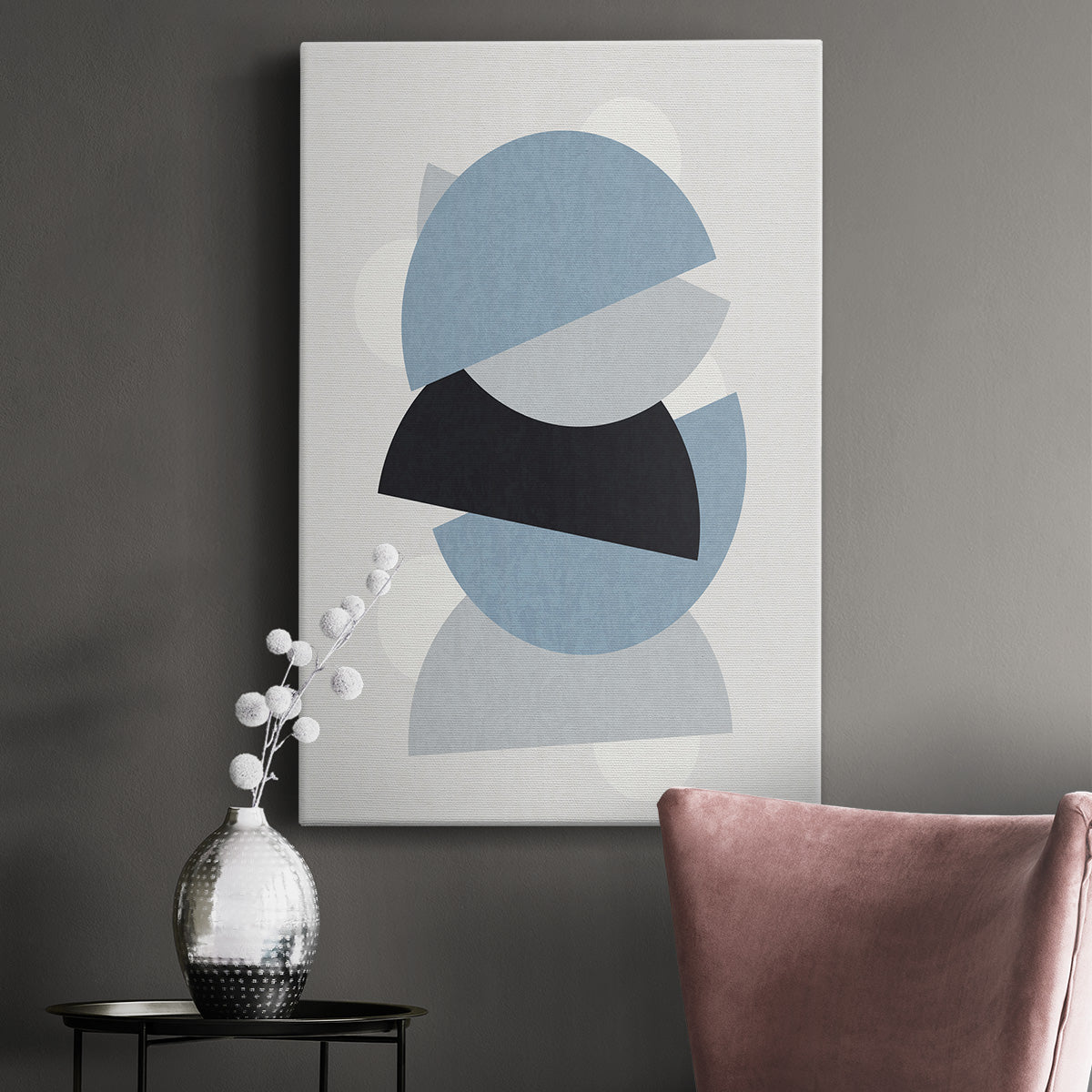 Shapely Blues I Premium Gallery Wrapped Canvas - Ready to Hang