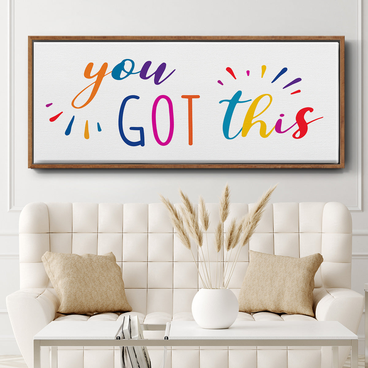 Rainbow Got This - Floater Framed Canvas Print