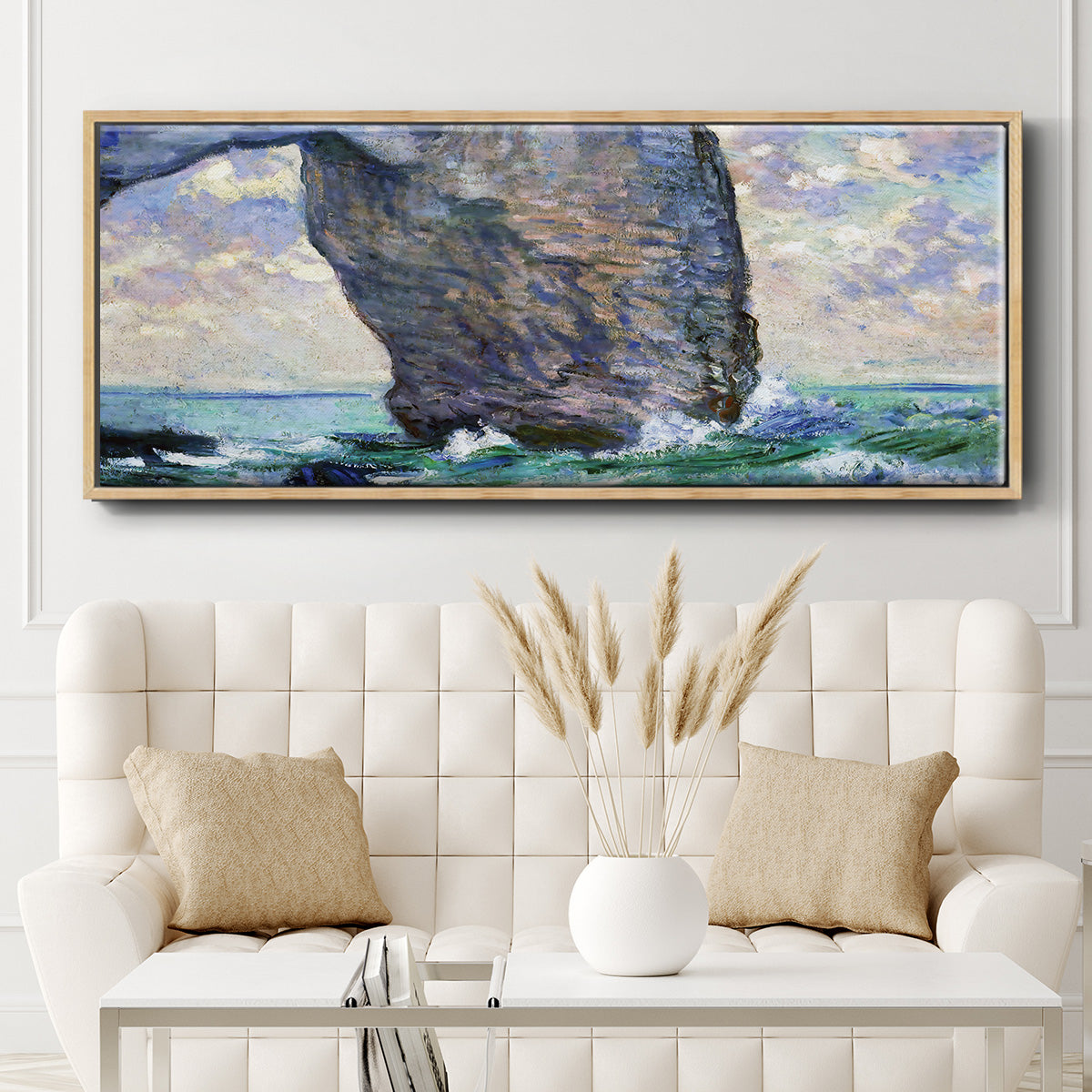 The Manneport, Seen from Below, 1883 - Floater Framed Canvas Print