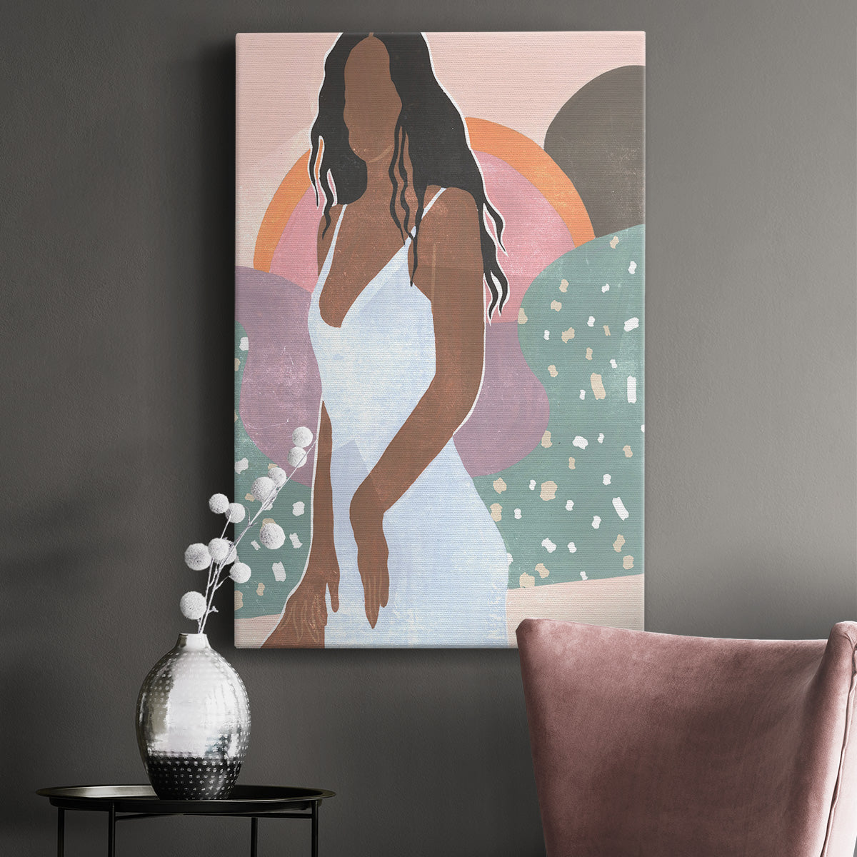 Curly Lady I Premium Gallery Wrapped Canvas - Ready to Hang