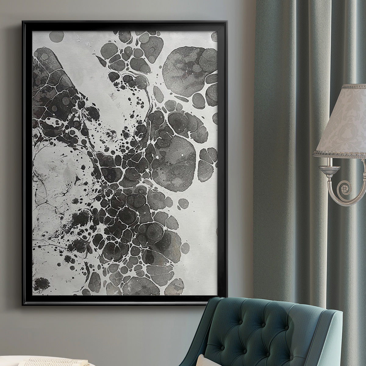 Marbling III - Modern Framed Canvas Print