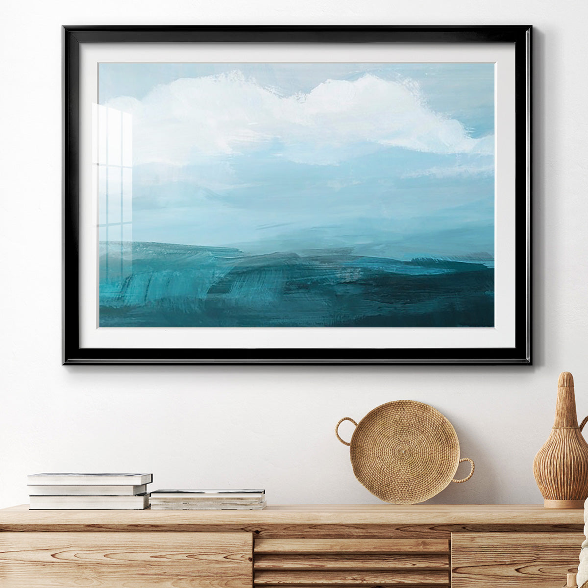 Azure Rising II Premium Framed Print - Ready to Hang