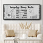 Laundry Room Rules - Floater Framed Canvas Print