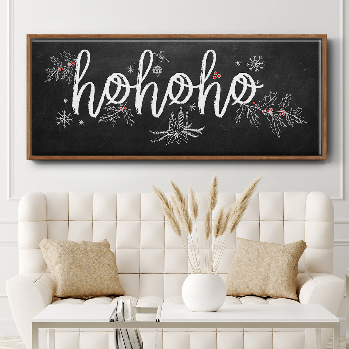 Ho Ho Ho - Floater Framed Canvas Print
