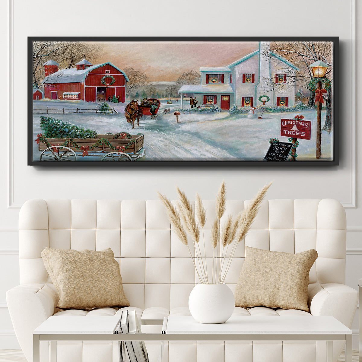 Christmas Tree Farm - Floater Framed Canvas Print