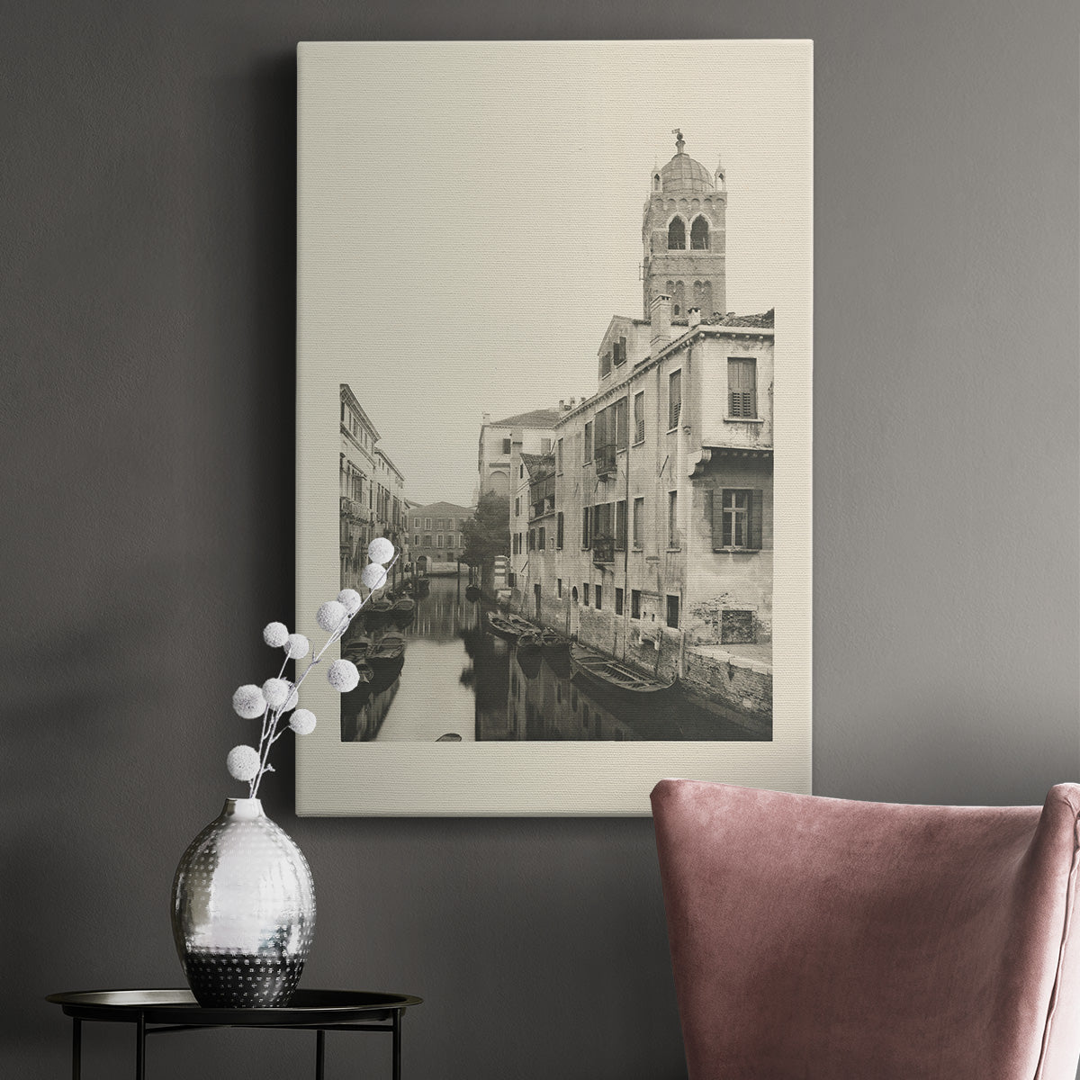 Vintage Views of Venice VII Premium Gallery Wrapped Canvas - Ready to Hang