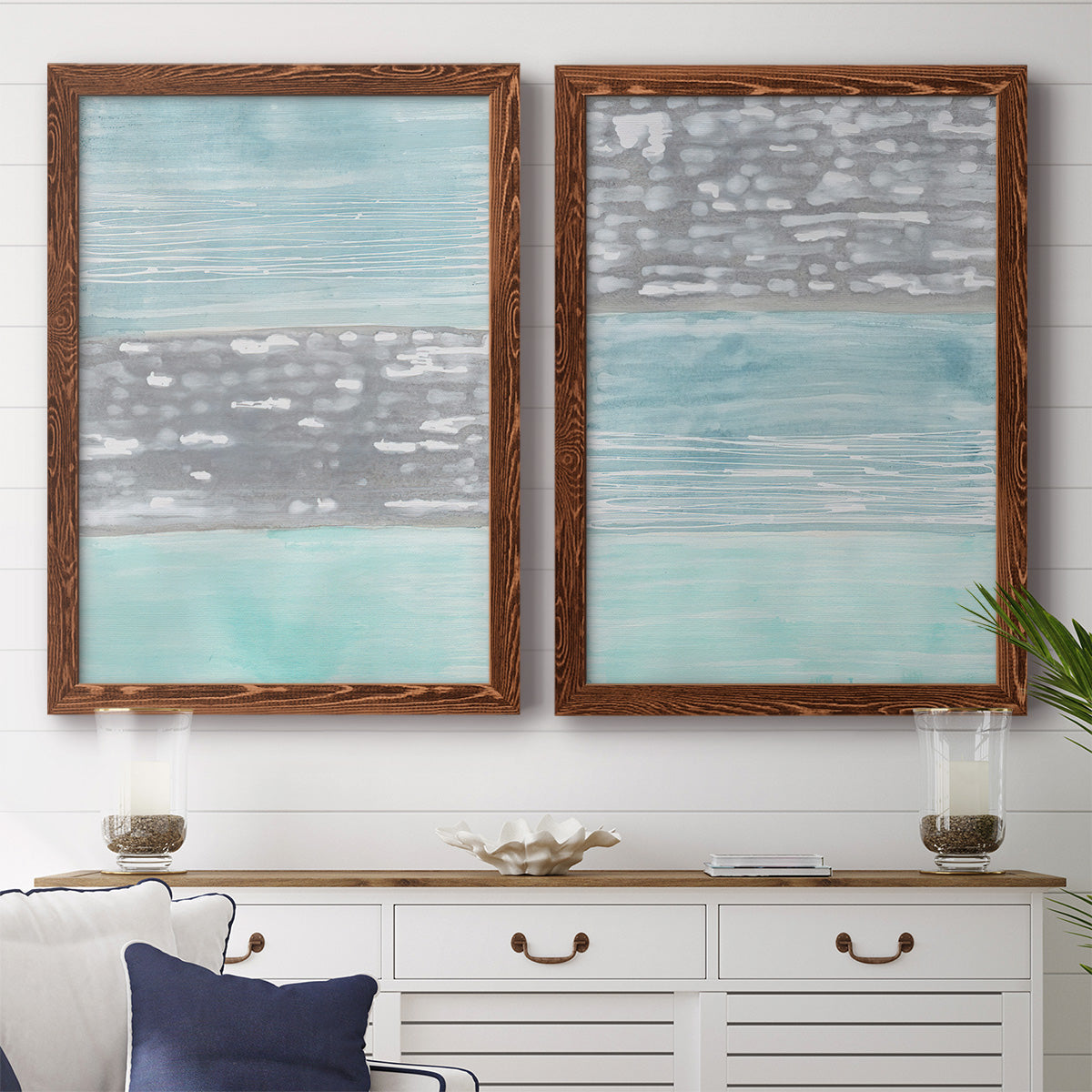 Hydrusphere I - Premium Framed Canvas 2 Piece Set - Ready to Hang