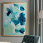 Teal Composition II - Modern Framed Canvas Print