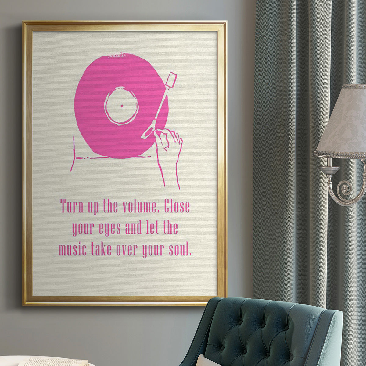 Sweet Melody III - Modern Framed Canvas Print