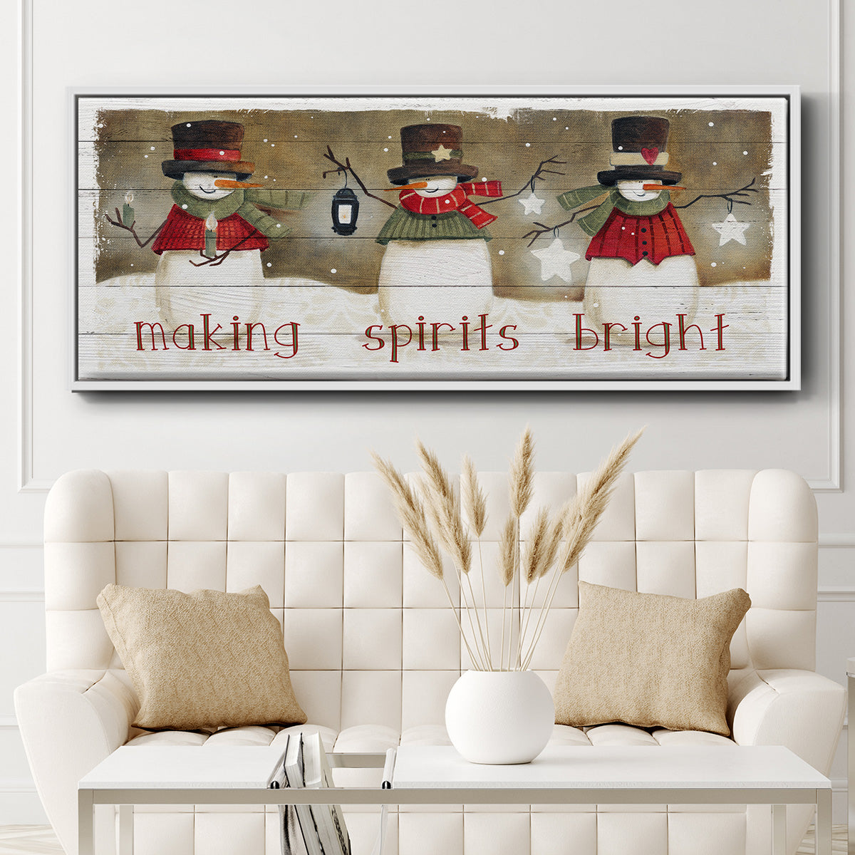 Making Spirits Bright - Floater Framed Canvas Print